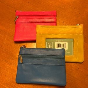 Leather coin purse/credit card holder